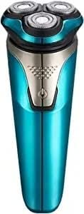 Men's Electric Shaver - Cordless Rechargeable 3D Rotary Shaver Razor for Men with Pop-up Sideburn Trimmer Wet and DryEasy to Operate and Store