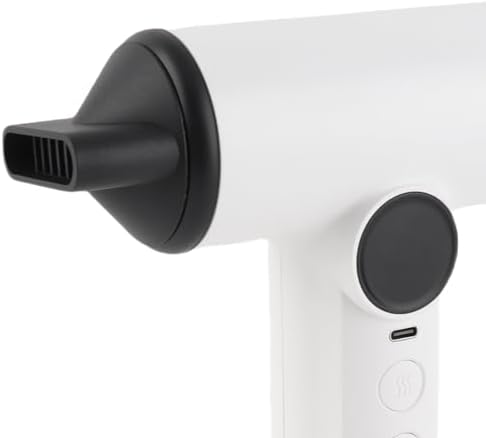 Cordless Hair Dryer USB Rechargeable Portable Hair Dryer with 3 Adjustable Gears Digital Display Screen Haircare Nozzle for Home School 200W