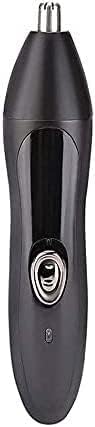 Nose and Ear Hair Trimmer Electric Dual-Edge Stainless Steel Blades Mute Motor Facial Hair Trimmer USB Rechargeable Easy to Clean(Black)