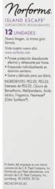 Norforms Feminine Deodorant Suppositories Long Lasting Odor Control Island Escape Scent 12 Count (Pack of 6)