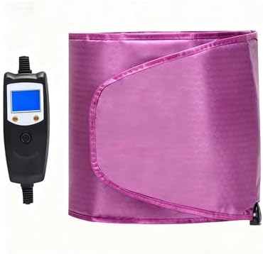 Adjustable Heated Waist Belt 360° Far Infrared Electric Sauna Hot Pad with 3 Vibration Modes Portable Foldable Lumbar Brace for Back Pain Relief Weight Loss &amp Waist Shaping for Women