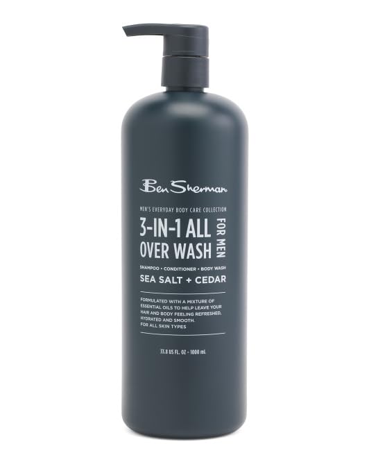 BEN SHERMAN 3-in-1 Sea Salt And Cedar All Over Wash 33.8oz includes 2oz travel size body butter