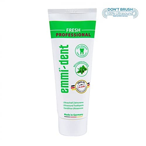 Emmi-dent Electric Toothbrush Set - Carbon Edition. 100% Ultrasound Technology removes Harmful Plaque Without Abrasive Brushing. Ideal for Sensitive Teeth &amp Gums. Includes Nano-Bubble Toothpaste.