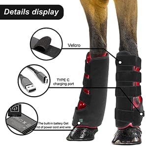 LED Red Light Therapy Device 660nm 850nm Near Infrared Therapy 2024 Portable Wireless LED Light Therapy for Horse Leg Pain Muscle Recovery