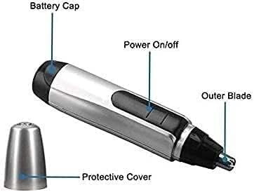 Portable Nose Ear Trimmer Painless Hair Remover Shaver for Face Electric Razor for Women and Men Battery-Operated Nose Hair Trimmer