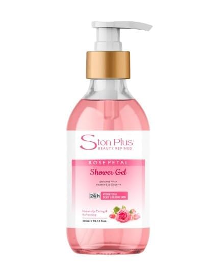 Rose Petal Shower Gel (300ml) - Natural Body Wash with Pure Rose Extracts | Gentle &amp Refreshing Moisturizing Skin Cleanser | Sulfate &amp Paraben-Free