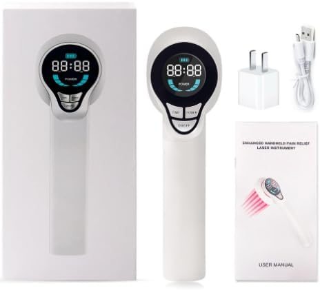 13x650nm+4X808nm Handheld Red Light Therapy Device Infrared Red LightPortable Pain Relief Device for Shoulder Back Muscle Full Body Pain Relief