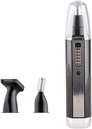Trimmer with Interchangeable Heads for Nose Ear Eyebrow &amp Other Detailing – Rinseable Blades for Hygienic Grooming &amp Easy Cleaning