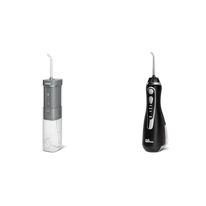 Waterpik Cordless Slide Professional Water Flosser Portable Collapsible for Travel and Storage &amp Cordless Advanced Water Flosser for Teeth Gums Braces Dental Care with Travel Bag
