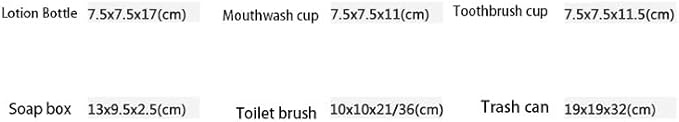 Bathroom Kit Mouthwash Cup Six-Piece Toiletries Toothbrush KitArgento-7.5x7.5x17(cm)