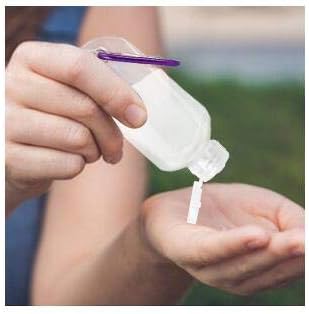 Hand Sanitizer Keychain Holder - 2 oz Empty Hand Sanitizer Bottles - Empty Sanitizer Bottles - Squeeze Bottle for Hand Sanitizer Travel Size Mini Hand Sanitizer Holder(20 Packs)