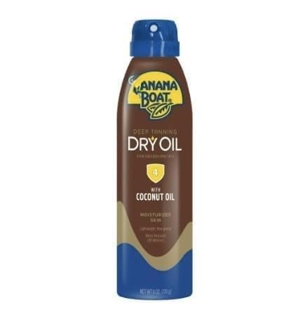 Bananas-Boat Deep Tanning Oil Spray SPF 4 Clear Dry Sunscreen Spray Dark Tanning Oil 6 oz (pack of 2)