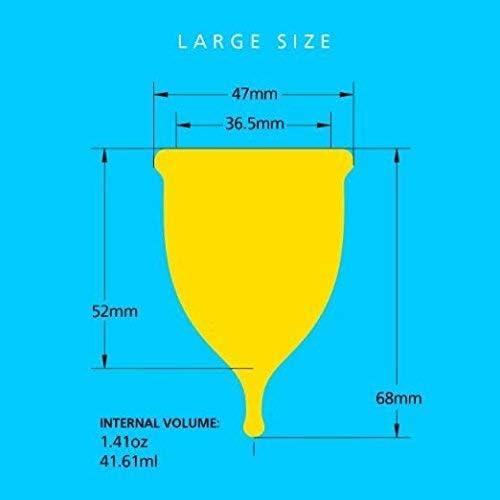 Tampon Pad Alternative - Menstrual Cup - Large Capacity Period Cup For Heavy Flow Users Soft Flexible