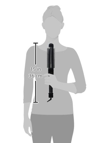 Conair Instant Heat Curling Iron Brush 1 1/4-Inch Barrel Curling Brush for Short Hair 30-Second Heat-Up with 25 Heat Settings for All Hair Types Black