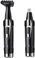 Nose and Ear Hair Trimmer 2 in 1 Ear Nose Hair Trimmer Clippers for Men and Women USB Rechargeable Waterproof Stainless Steel Head Easy to Cleaning and Carry Black