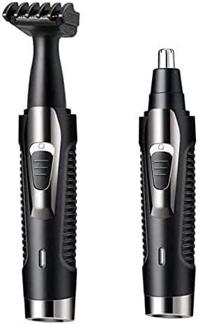 Nose and Ear Hair Trimmer 2 in 1 Ear Nose Hair Trimmer Clippers for Men and Women USB Rechargeable Waterproof Stainless Steel Head Easy to Cleaning and Carry Black