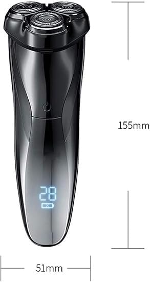 Electric Razor 3D Rechargeable Waterproof Electric Shaver Wet &amp Dry Rotary Shavers for Men Electric Shaving Razors with Pop-up Trimmer LED Display 150 Mins Battery Life for Shaving