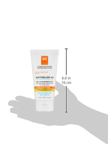 La Roche-Posay Anthelios Melt-In Milk Sunscreen SPF 60 Sunscreen For Body &amp Face Broad Spectrum SPF + Antioxidants Oil Free Lightweight &amp Fast Absorbing Oxybenzone Free