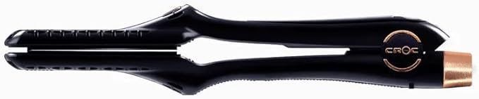 Croc Masters Black Titanium Flat Iron 1.5 Digital Temperature Control Dual Voltage Anti-Static Plates