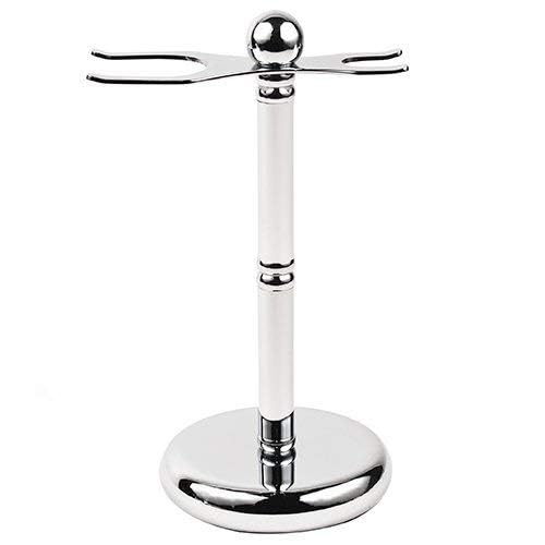 Parker 82R Heavyweight Double Edge Butterfly Safety Razor Set - Includes Badger Shave Brush Chrome Stand and 5 Premium Platinum Razor Blades