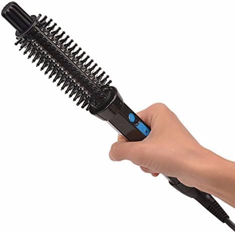 Curling Iron Brush Portable 3 in 1 Curling Tong for Short and Long Hair Coating with Ceramic Anti-Scald Curler Brush Curling Iron Wand Rollers Comb