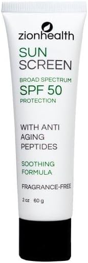 Adama Minerals Zion Health Sun Screen Broad Spectrum SPF 50 Protection 2 oz Tube