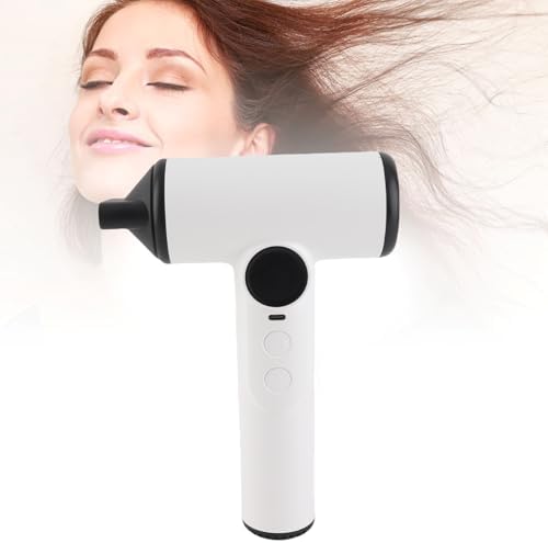 Cordless Hair Dryer USB Rechargeable Portable Hair Dryer with 3 Adjustable Gears Digital Display Screen Haircare Nozzle for Home School 200W