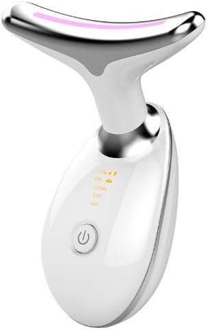 Wavy Chic Beauty Multifunctional Facial Massager - 10 in 1 Device With 7 Colors Microcurrent Technology for Wavy Chic Beauty Facial Care - White