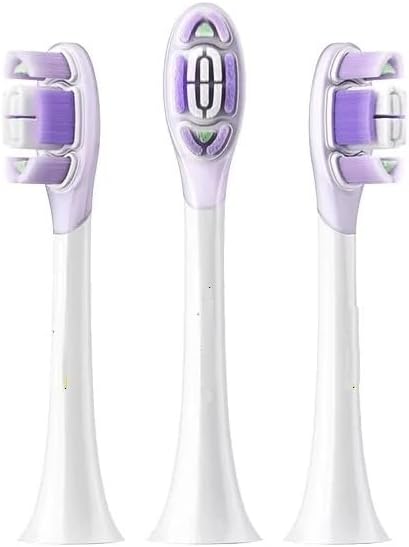 Compatible for Mijia Electric Toothbrush Brush Head 3/6PCS Compatible for Sonic Vibration Pro 4 Brushing Modes IPX8 Waterproof(3PCS Caring Version)