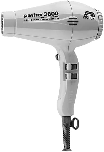 Parlux 3800 Eco Friendly Ionic and Ceramic Silver Hair Dryer and Miracle Large Detangling Brush Mint Green – Professional Blow Dryer and Dual Bristle Brush for Smooth Shiny Frizz-Free Hair