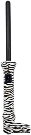 ISO Beauty ISOTZB13MM-240-WB The Twister - 13mm Tourmaline-Infused Ceramic Pro Curling Wand - Zebra