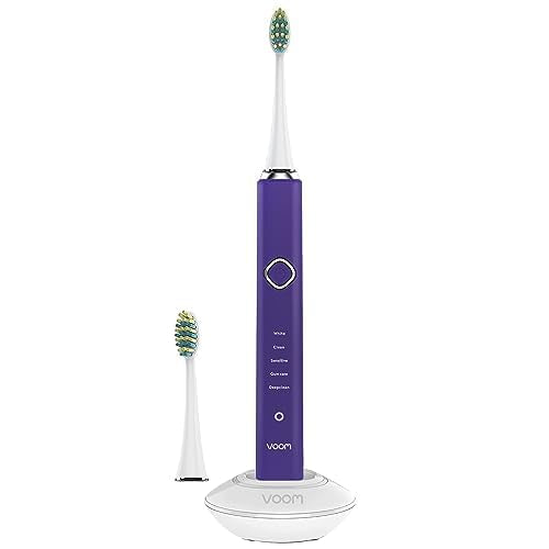 Voom Sonic Pro 7 Electric Toothbrush for Adults Sonicare Electric Toothbrush with 40000 VPM w/ 5 Deep Clean Modes Rechargeable Toothbrushes Fast Charge 4 Hours Last 8-Weeks