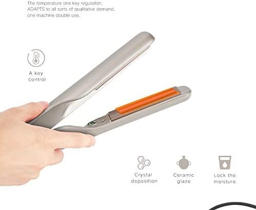 Professional Electric Straightening Iron &amp Curling Iron Hair Curler 2 In 1 Hair Straightener Flat Irons Ceramic