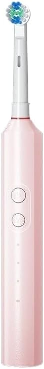 Rotating Electric Toothbrush Fully Waterproof Couples Version (PinkOne Size)
