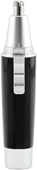 Nose and Ear Hair Trimmer Portable Nose Hair Trimmer for Men and Women Battery-Operated Waterproof Stainless Steel Head Easy to Clean (Black)