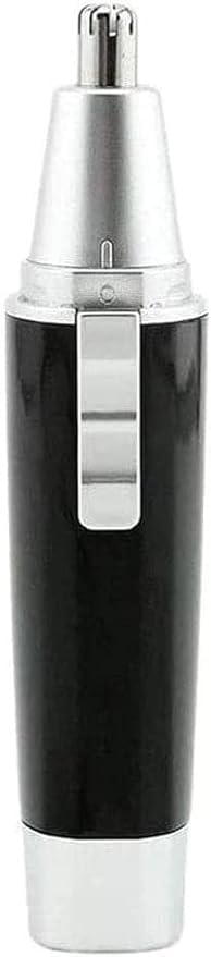Nose and Ear Hair Trimmer Portable Nose Hair Trimmer for Men and Women Battery-Operated Waterproof Stainless Steel Head Easy to Clean (Black)