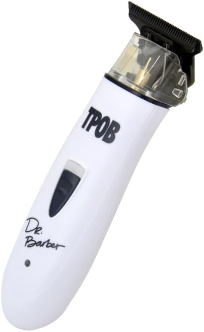 TPOB Ghost X Beard Trimmer Hair Clippers for Men Professional Hair Trimmer DLC Blade Trimmer Cordless Rechargeable Edgers Clippers Electric Beard Trimmer Shaver for Home use or Barber (Ghost X White)
