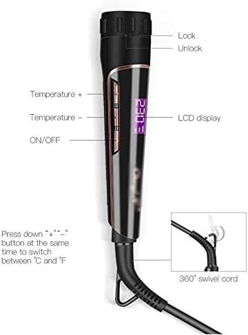 3 in 1 Ceramic Hair Curler Care Styling Curling Wand Interchangeable 3 Parts Clip Hair Iron Curler 9-32mm Curling Iron