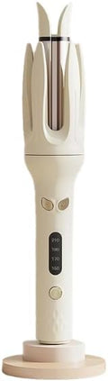 Automatic Hair Curling Iron 28mm Hair Curler Negative Ion Automatic Curl Wand 4 Modes Temperatures Rotating Curling Iron for Women (White)