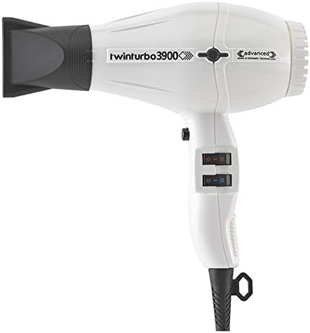 Turbo Power Twin Turbo 3900 Advanced Ionic &amp Ceramic White Hair Dryer and Miracle Medium Detangling Brush Blush Pink