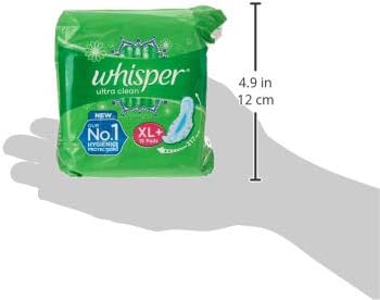 Whisper Ultra Clean Sanitary Pads for Women XL Plus Pack of 60 Napkins