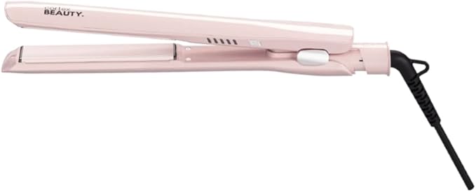 Cortex Beauty Flat Iron Hair Straightener 1 Inch | Professional Ceramic Coated plates Flat Iron for Smooth Shiny Frizz-Free Hair Fast Heating One-Pass Styling Salon Quality Finish(Pink Valentine)