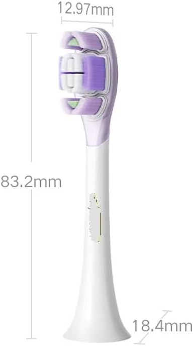 Compatible for Mijia Electric Toothbrush Brush Head 3/6PCS Compatible for Sonic Vibration Pro 4 Brushing Modes IPX8 Waterproof(3PCS Caring Version)