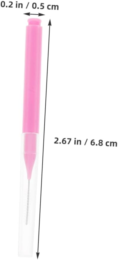 200pcs Interdental Brushes for Braces Soft Bristle Oral Pick Brush Ergonomic Design for Gentle Cleaning for Flossing and Oral Pink Interdental Cleaners