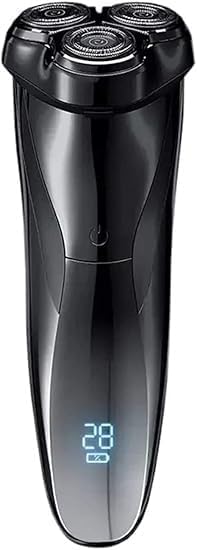 Electric Razor 3D Rechargeable Waterproof Electric Shaver Wet &amp Dry Rotary Shavers for Men Electric Shaving Razors with Pop-up Trimmer LED Display 150 Mins Battery Life for Shaving