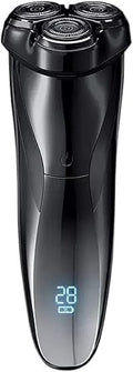 Electric Razor 3D Rechargeable Waterproof Electric Shaver Wet &amp Dry Rotary Shavers for Men Electric Shaving Razors with Pop-up Trimmer LED Display 150 Mins Battery Life for Shaving