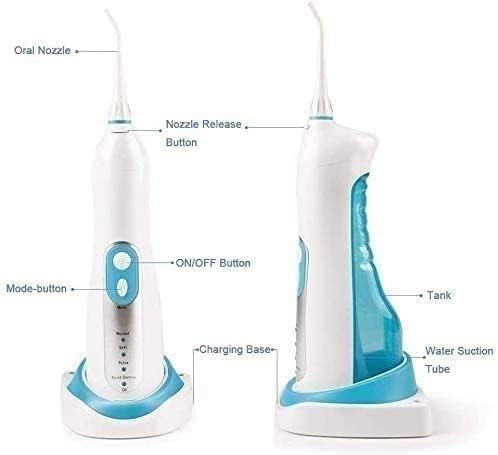 Water Flosser Professional Cordless Dental Oral Irrigator 135ML Portable Tank and Rechargeable IPX7 Waterproof Easy to Clean Saves Space