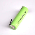 Compatible for 5PCS 2.4V 1/2AA ni-mh Rechargeable Battery 800mah 1/2 AA nimh Cell with Welding tabs for Electric Shaver Razor Toothbrush
