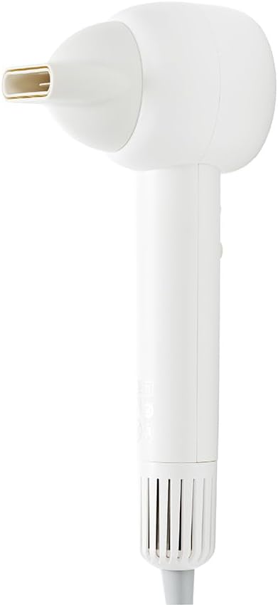 High-Speed Ionic Hair Dryer 1400W Brushless Motor 110000 RPM with Anti-Tangle Handle Lightweight 3 Speeds &amp 4 Heat Cold Shot Memory Magnetic Attachments for Home/Travel White