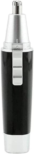 Nose and Ear Hair Trimmer Portable Nose Hair Trimmer for Men and Women Battery-Operated Waterproof Stainless Steel Head Easy to Clean (Black)